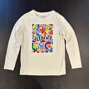 Cat & Jack LS T-shirt | CELEBRATE | sz M (7-8)
